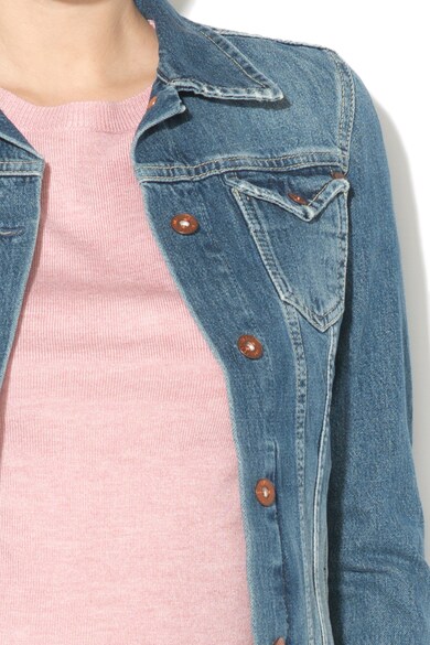 Pepe Jeans London Jacheta din denim cu aspect decolorat Thrift Femei