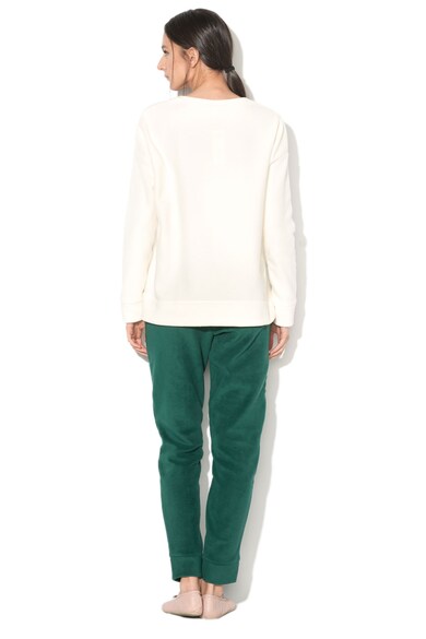 Undercolors of Benetton Pijama din fleece cu imprimeu fosforescent si talie elastica Femei