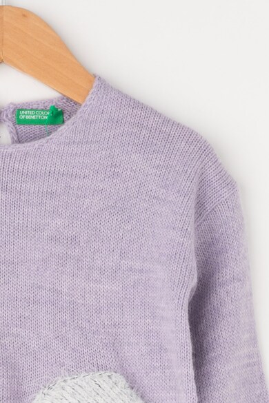 United Colors of Benetton Pulover din amestec de lana cu buzunare aplicate Fete