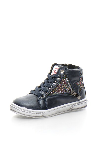 Big Star Pantofi sport mid-high din piele sintetica cu detalii stralucitoare Baieti