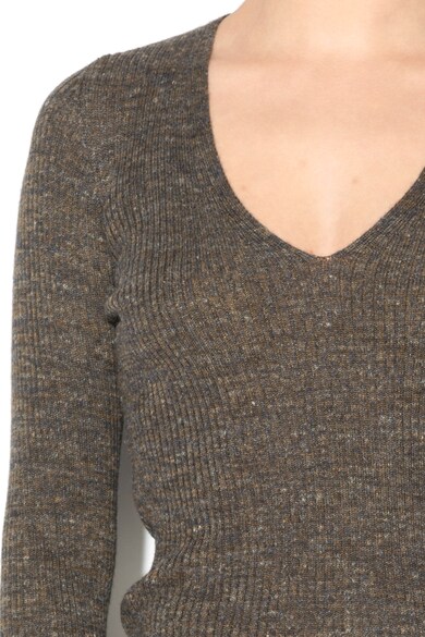Stefanel Pulover tricotat fin din amestec de lana cu fular Femei