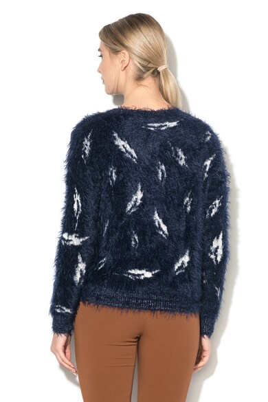 Stefanel Мъхест пуловер с контрастни бродерии Жени