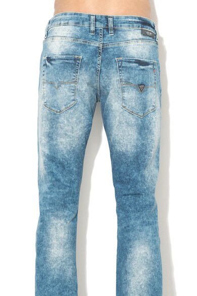 GUESS JEANS Slim fit egyenes fazonú farmernadrág mosott hatással férfi