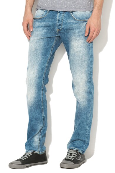 GUESS JEANS Slim fit egyenes fazonú farmernadrág mosott hatással férfi