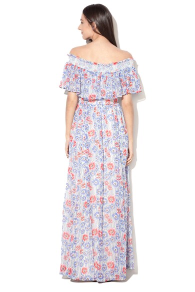 Pepe Jeans London Rochie cu decolteu pe umeri si model floral Femei