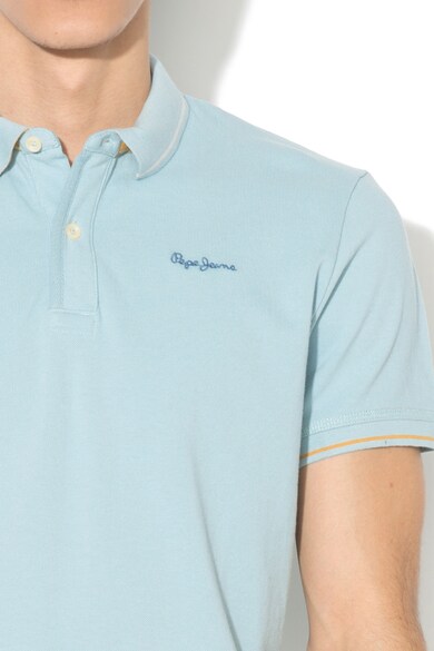 Pepe Jeans London Tricou polo regular fit cu broderie cu logo Angelico Barbati