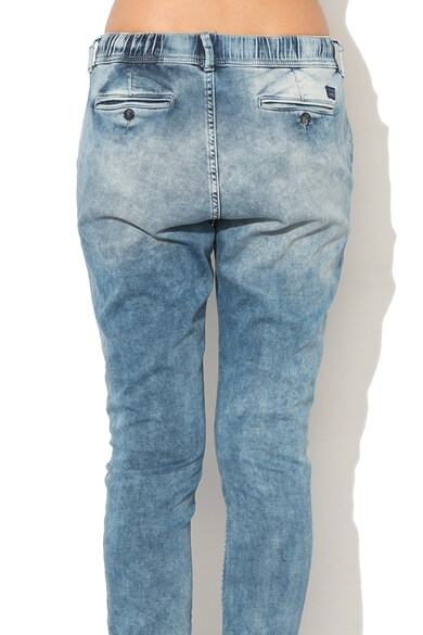 Pepe Jeans London Blugi jogger cu aspect decolorat si snur in talie Cosie Femei