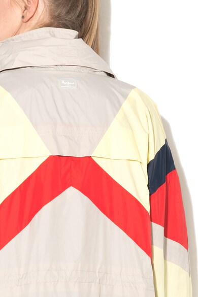 Pepe Jeans London Riri colorblock dizájnú, könnyű súlyú parka kabát női