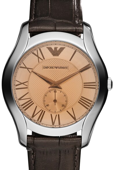 Emporio Armani Ceas quartz cu o curea de piele Valente Barbati