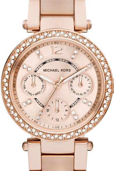 Michael Kors Mini Parker Multifunkciós Karóra Kristályos Díszítéssel női