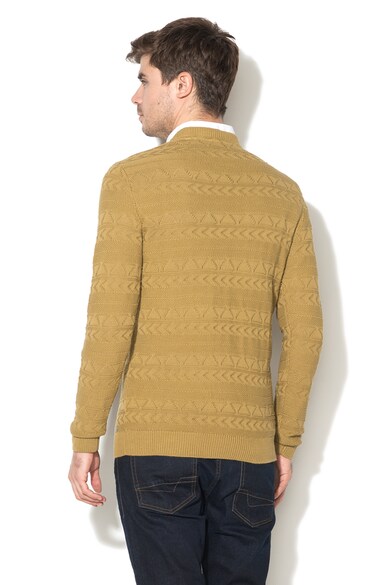 Esprit Релефен пуловер с овално деколте и еластични маншети Мъже