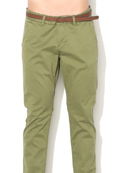 EDC by Esprit Pantaloni chino slim fit cu o curea detasabila in talie Barbati