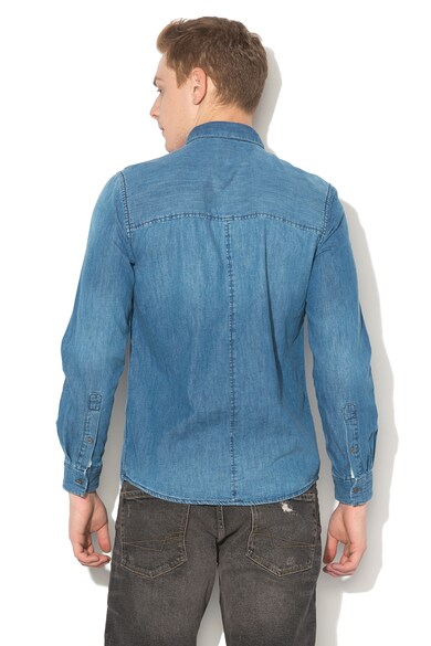 EDC by Esprit Camasa regular fit din chambray cu doua buzunare cu clapa pe piept Barbati