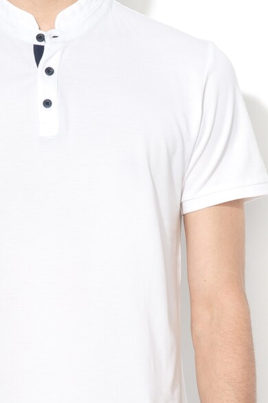 Esprit Тениска от памук пима с ниска овална яка Мъже