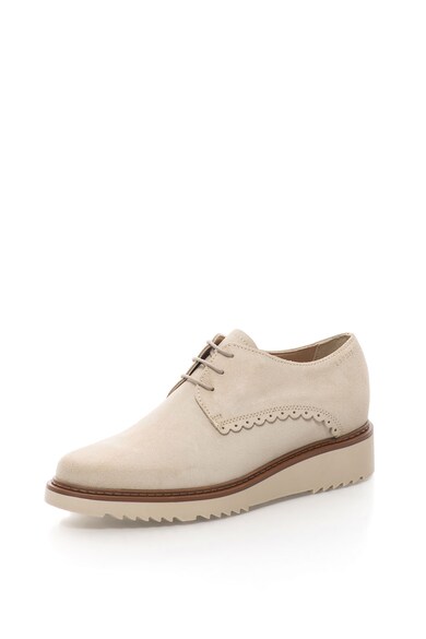 Esprit Pantofi derby de piele intoarsa cu detalii brogue Femei