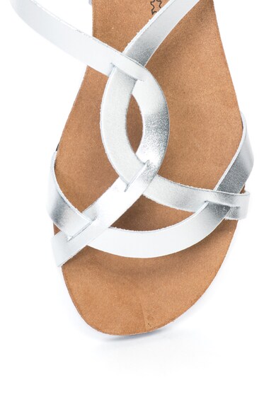 Esprit Sandale slingback de piele cu aspect metalizat Femei