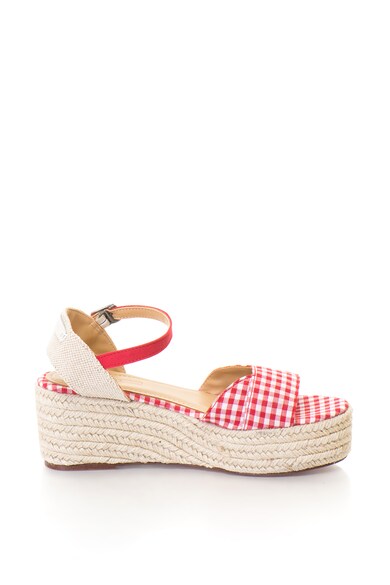 Esprit Sandale wedge tip espadrile cu model in carouri Femei