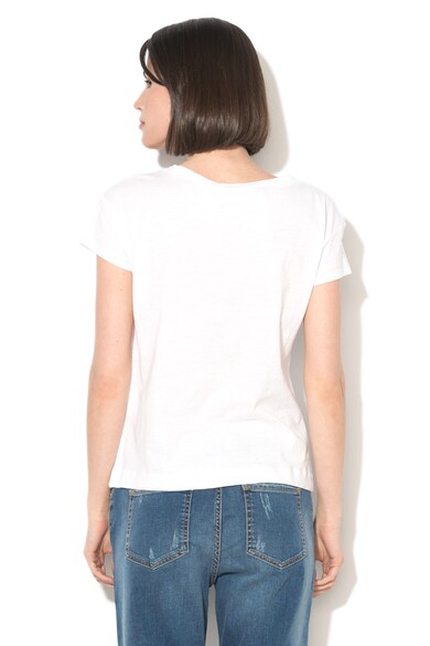 Love Moschino Tricou cu decolteu rotund si imprimeu Femei