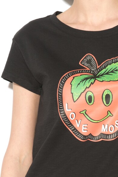 Love Moschino Tricou cu decolteu rotund si imprimeu Femei