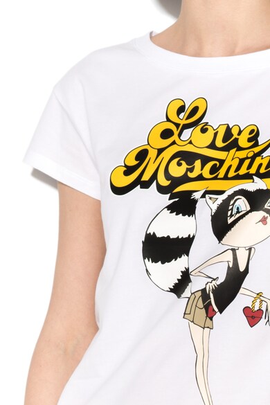 Love Moschino Тениска с гумирана щампа Жени