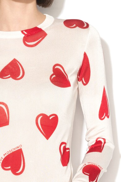 Love Moschino Pulover din tricot fin cu model cu inima Femei