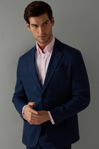 Sacou Barbati Linen Delave HM443317, Bleumarin Hackett London - Bleumarin