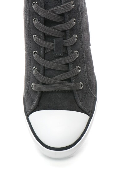 CALVIN KLEIN JEANS Pantofi sport din piele intoarsa cu platforma wedge ascunsa si aplicatie cap toe Voss Femei