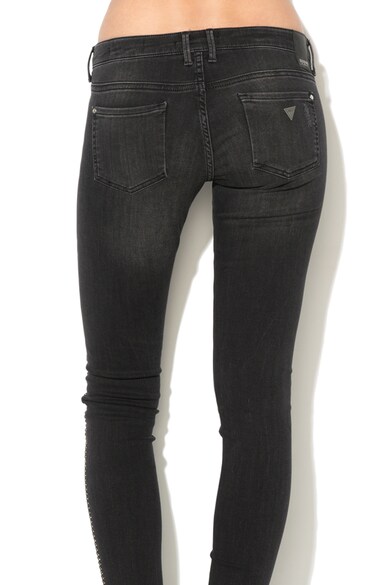 GUESS JEANS Blugi ultra skinny cu talie joasa si garnituri cu tinte Femei