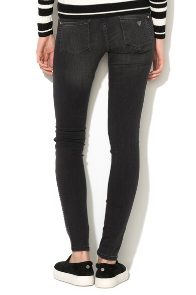 GUESS JEANS Blugi ultra skinny cu talie joasa si garnituri cu tinte Femei