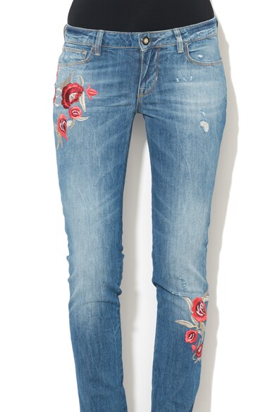 GUESS JEANS Blugi skinny cu flori brodate Starlet Femei