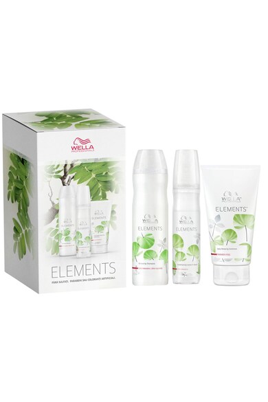 Wella Professionals Set ingrijire par  Elements: Sampon, 250 ml + Balsam, 200 ml + Spray Leave-in, 150 ml Femei