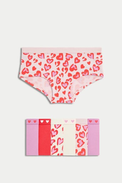 Model Cu Inimi Set de chiloti cu model cu inimi - 7 perechi Marks & Spencer (T71-2054D ...