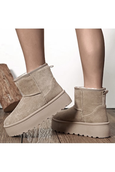 Ghete kaki deshis imblanite cu talpa groasa B-LT33-45 111 11376, Kaki SOFILINE - Kaki