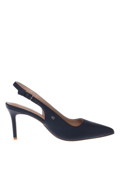 Pantofi slingback de piele cu varf ascutit, Albastru inchis Baldinini - Albastru Inchis