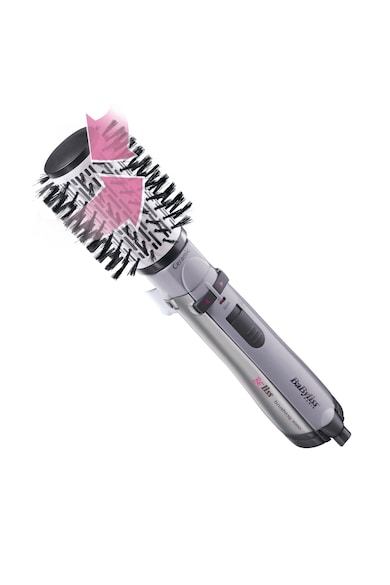 BaByliss Perie rotativa  2735E, 1000W, Ionizare, 4 Accesorii, 2 Setari temperatura/viteza, Cool-Shot, geanta depozitare Femei