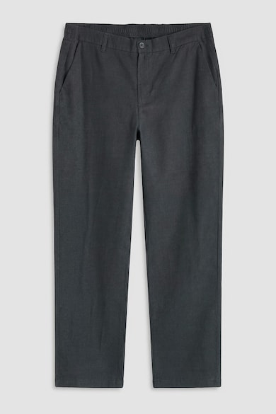 Pantaloni chino din bumbac cu model uni, Gri carbune LC WAIKIKI