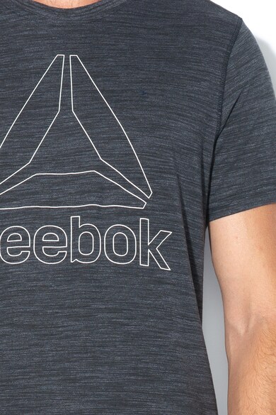 Reebok Tricou cu imprimeu logo, pentru fitness Barbati