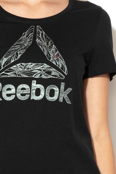 Reebok Sport Logómintás fitneszpóló női