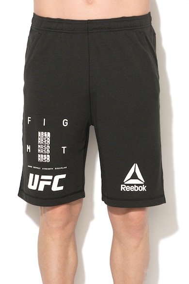 Reebok Sport Спортен къс панталон UFC с гумирано лого Мъже