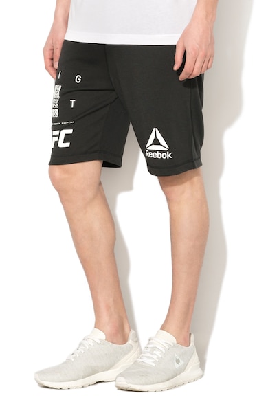 Reebok Sport Pantaloni scurti sport cu logo cauciucat UFC Barbati