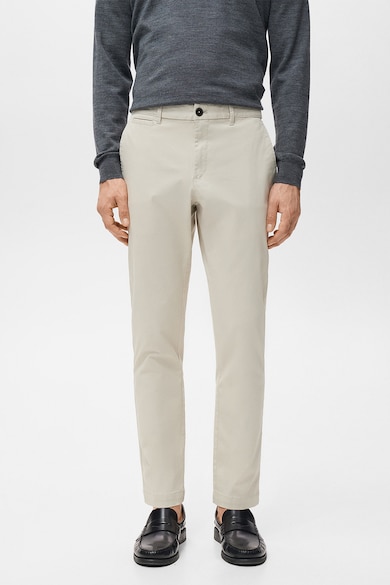Pantaloni chino cu talie medie, Bej deschis Mango - Bej Deschis