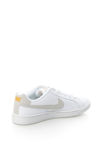 Nike Pantofi sport cu garnituri de piele si logo Court Royale, Alb/Gri deschis Femei