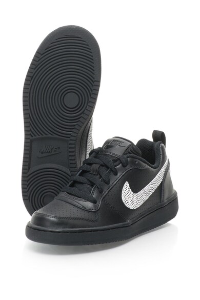 Nike Pantofi sport cu talpa joasa si garnituri de piele intoarsa Court Borough Baieti