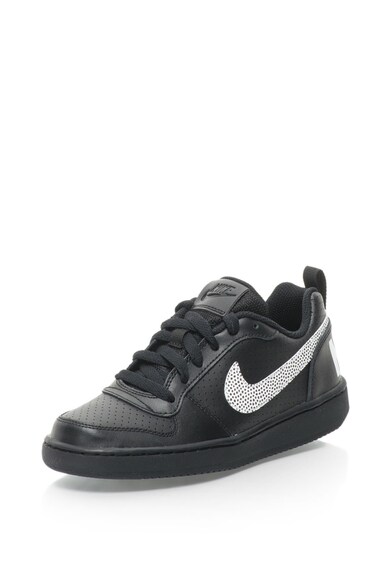 Nike Pantofi sport cu talpa joasa si garnituri de piele intoarsa Court Borough Baieti