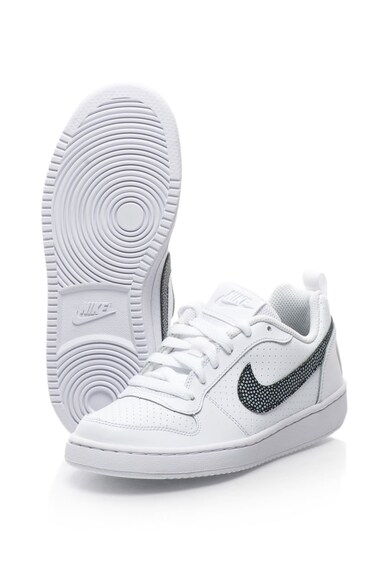 Nike Pantofi sport de piele sintetica cu talpa joasa Court Borough Baieti