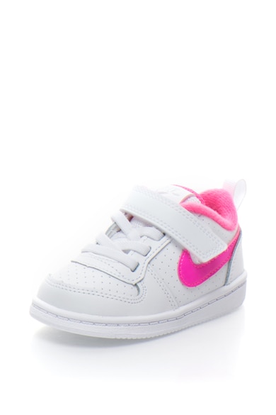 Nike Court Borough rövid szárú bőr sneakers cipő kontrasztos részletekkel Lány