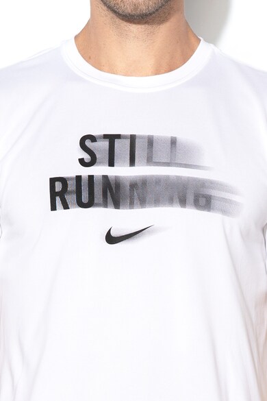 Nike Tricou cu imprimeu text, pentru alergare Barbati