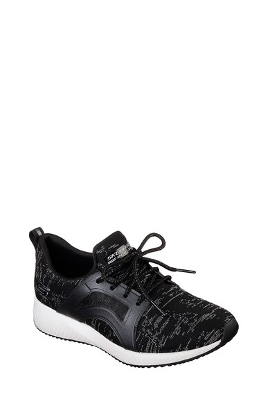 Skechers Pantofi sport cu insertii de lurex si finisaj lucios Bobs Squad Femei