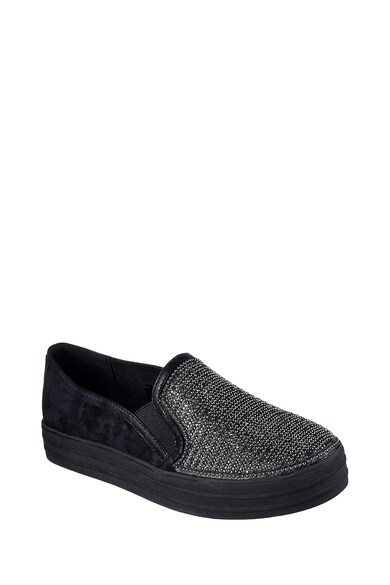 Skechers Pantofi slip-on cu decoratiuni cu strasuri Double Up Shiny Dancer Femei