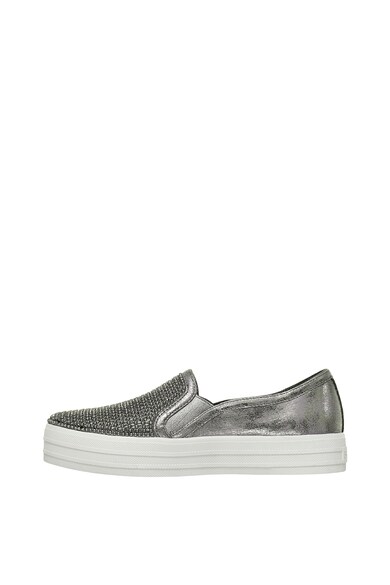 Skechers Pantofi slip-on cu decoratiuni cu strasuri Double Up Shiny Dancer Femei